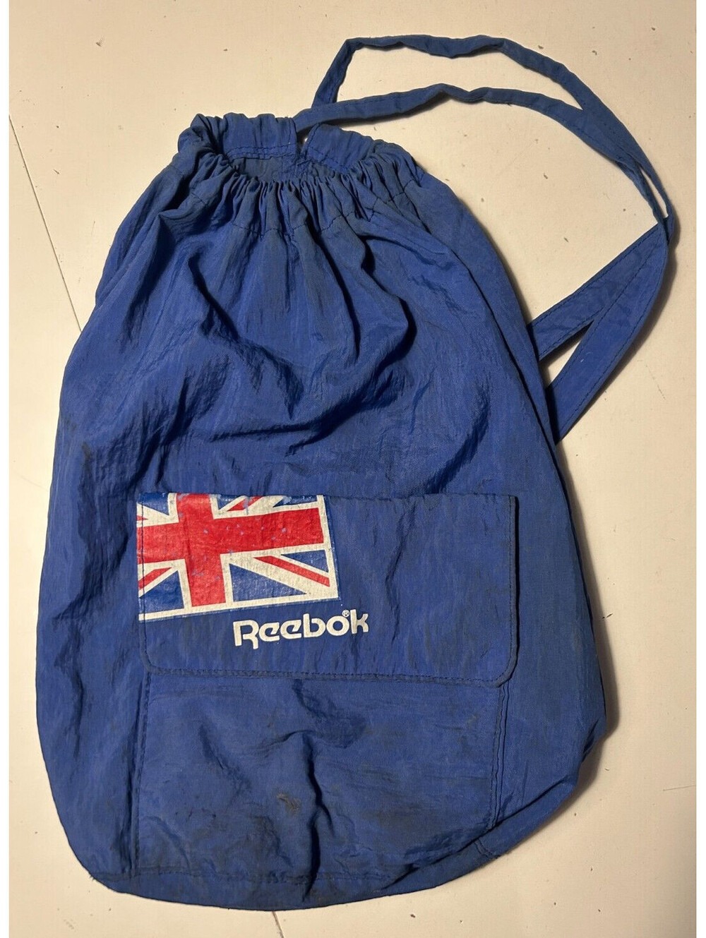 Vintage Blue Reebok nylon sling backpack